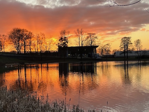 University of Stirling Sports Center at sunset